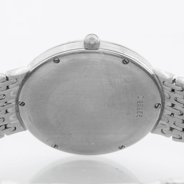 Audemars Piguet Black Diamond Dial Woven Bracelet 18k White Gold Watch