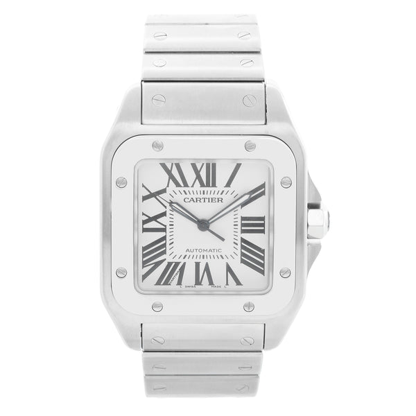 Cartier Santos 100 XL Steel Automatic Men's Watch W200737G 2656