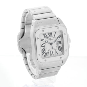 Cartier Santos 100 XL Steel Automatic Men's Watch W200737G 2656