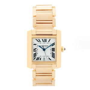 Cartier Tank Francaise 18k Yellow Gold Men's Watch W50001R2 1840