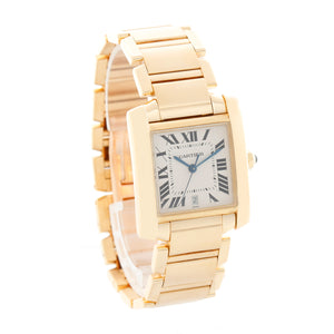 Cartier Tank Francaise 18k Yellow Gold Men's Watch W50001R2 1840