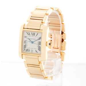 Cartier Tank Francaise 18k Yellow Gold Men's Watch W50001R2 1840