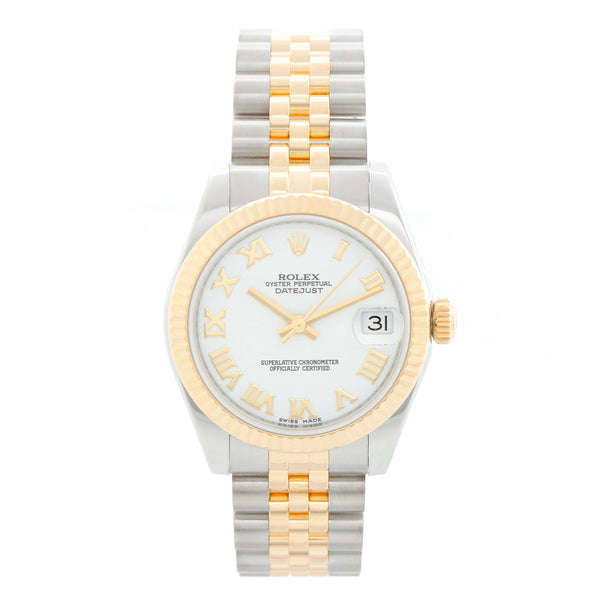 Rolex Datejust Yellow Gold White Dial Jubilee Bracelet Watch 178273