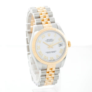 Rolex Datejust Yellow Gold White Dial Jubilee Bracelet Watch 178273