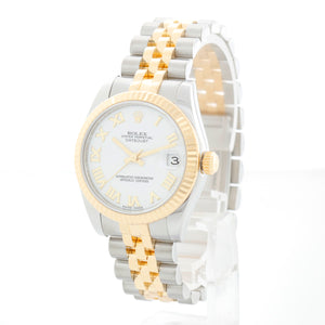 Rolex Datejust Yellow Gold White Dial Jubilee Bracelet Watch 178273