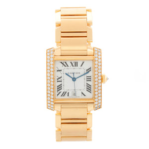 Cartier Tank Francaise 18k Yellow Gold Men's Watch WE1010R8 1840