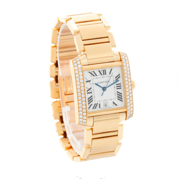 Cartier Tank Francaise 18k Yellow Gold Men's Watch WE1010R8 1840