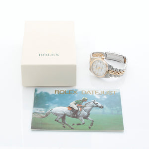 Rolex Datejust 2-Tone White Diamond Dial Watch 78273