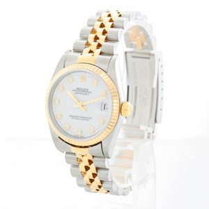 Rolex Datejust 2-Tone White Diamond Dial Watch 78273