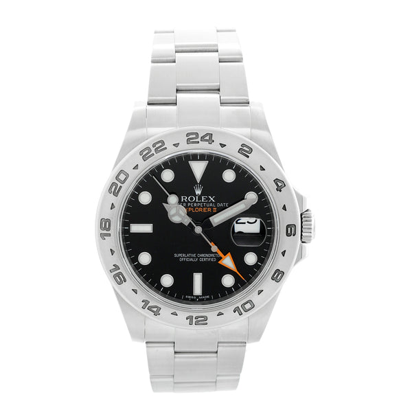 Rolex Explorer II Men's Stainless Steel Watch 216570 Black Dial with Date
