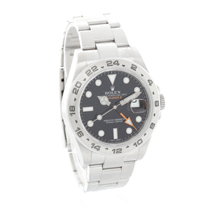 Rolex Explorer II Men's Stainless Steel Watch 216570 Black Dial with Date
