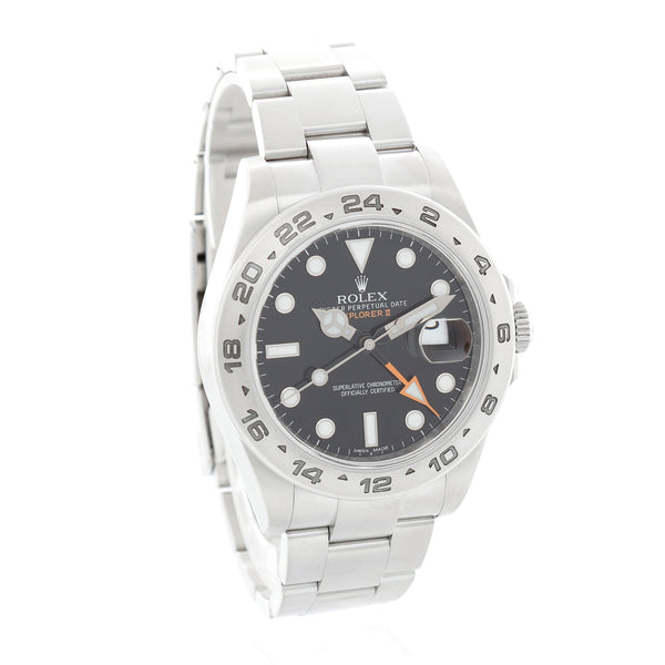 Rolex Explorer II Men's Stainless Steel Watch 216570 Black Dial with Date