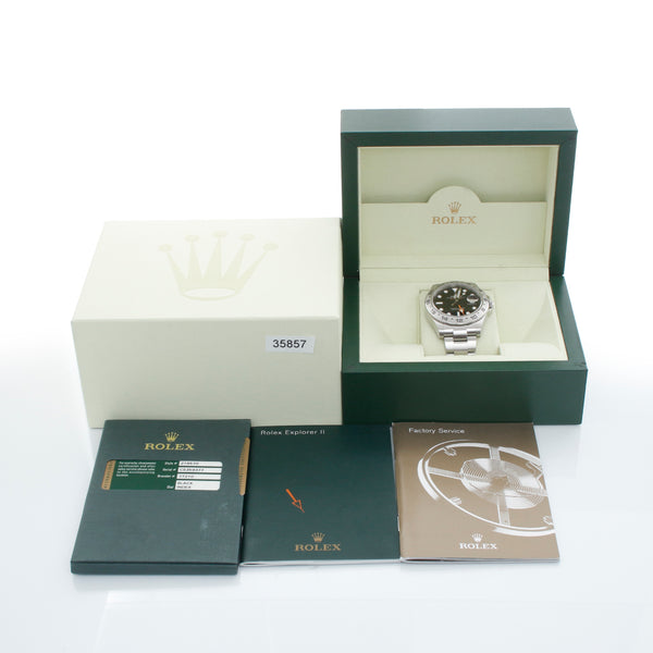 Rolex Explorer II Men's Stainless Steel Watch 216570 Black Dial with Date