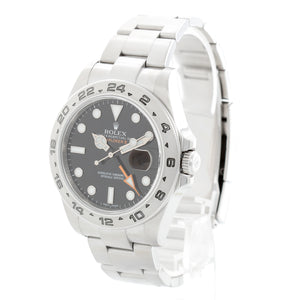 Rolex Explorer II Men's Stainless Steel Watch 216570 Black Dial with Date
