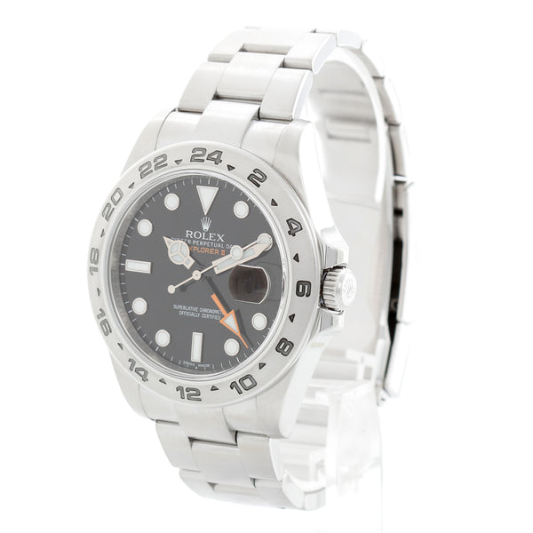 Rolex Explorer II Men's Stainless Steel Watch 216570 Black Dial with Date