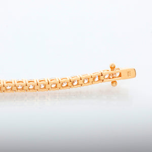 Stunning 18K Yellow Gold 4.15 ct. Diamond Tennis Bracelet – photo 3 of 5