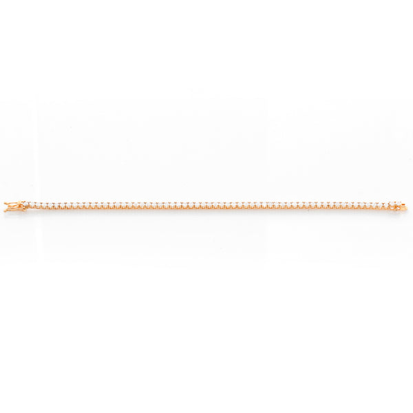 Stunning 18K Yellow Gold 4.15 ct. Diamond Tennis Bracelet – photo 5 of 5