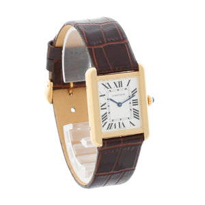 Cartier Tank Solo 18K Yellow Gold Men's Watch W5200002 3168