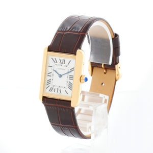 Cartier Tank Solo 18K Yellow Gold Men's Watch W5200002 3168