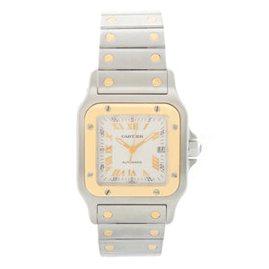 Cartier Santos Men's 40mm Stainless Steel & Yellow Gold watch, White dial