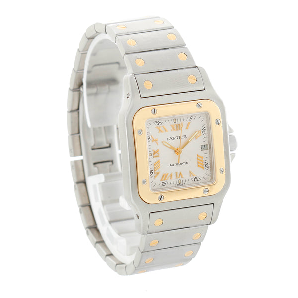 Cartier Santos Men's 40mm Stainless Steel & Yellow Gold watch, White dial – photo 3 of 6