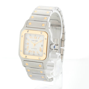 Cartier Santos Men's 40mm Stainless Steel & Yellow Gold watch, White dial – photo 2 of 6