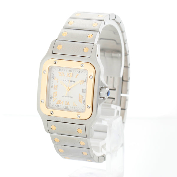 Cartier Santos Men's 40mm Stainless Steel & Yellow Gold watch, White dial – photo 2 of 6