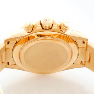Rolex Yellow Gold Daytona 116528 White Panda Arabic Racing Dial