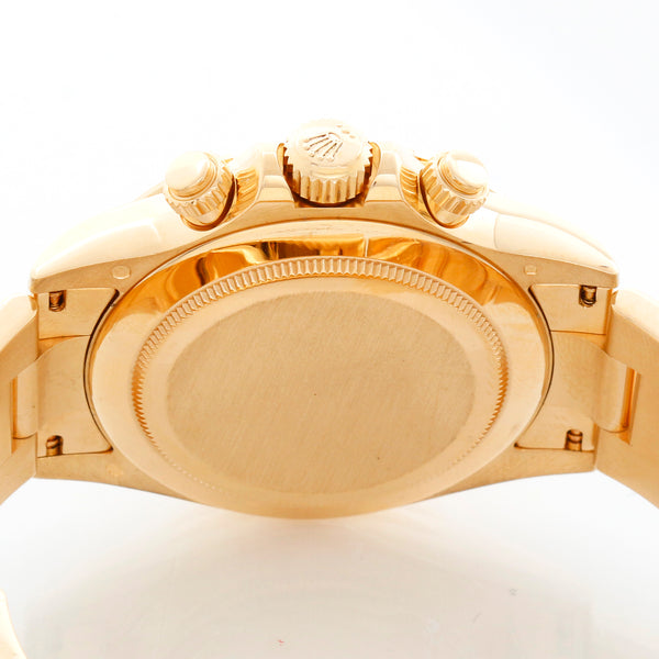 Rolex Yellow Gold Daytona 116528 White Panda Arabic Racing Dial