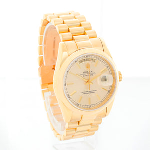 Rolex President Day-Date silver Dial Men's Watch 118208