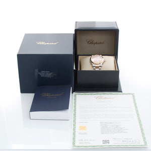 Chopard Ladies Rose Gold and Stainless Steel Happy Sport 278559-6019