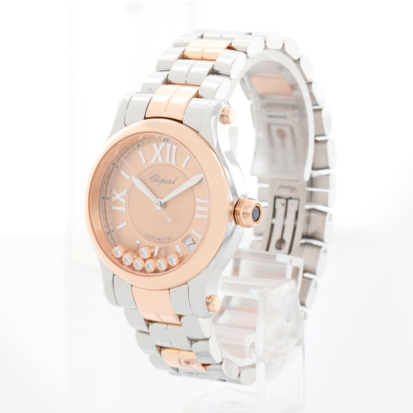 Chopard Ladies Rose Gold and Stainless Steel Happy Sport 278559-6019