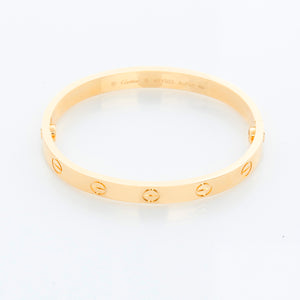 Cartier Love Bracelet 18k Yellow Gold Size 15 with Screwdriver