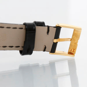 Piaget Polo 18K Yellow Gold Onyx Pave Diamond Watch Ref 8675