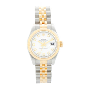 Rolex Datejust 2-Tone White Dial Watch 179173