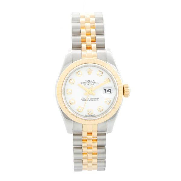 Rolex Datejust 2-Tone White Dial Watch 179173