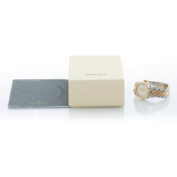 Rolex Datejust 2-Tone White Dial Watch 179173