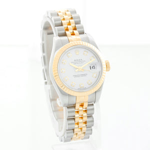 Rolex Datejust 2-Tone White Dial Watch 179173