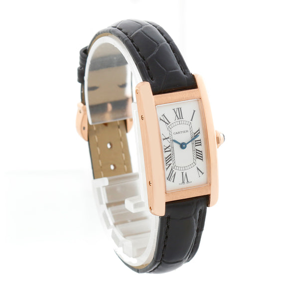 Cartier Rose Gold Small Tank Americaine 2503 W2607456 Ladies Watch