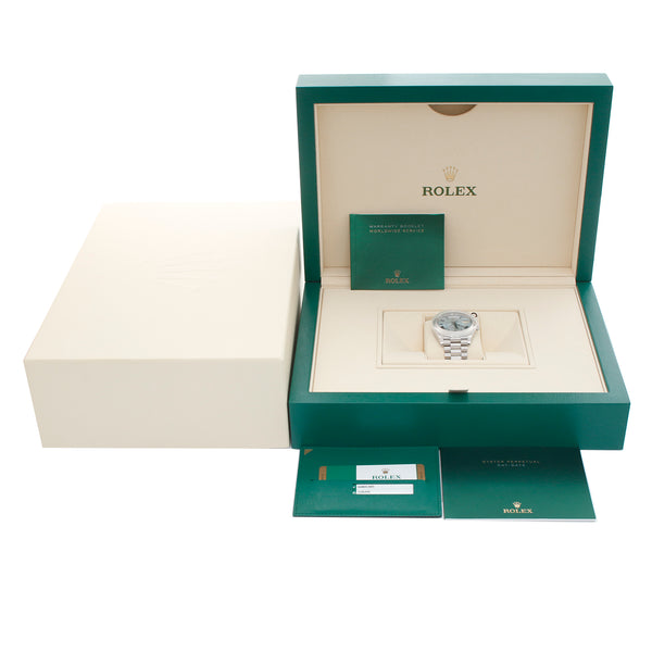 Rolex Platinum President Day-Date Ice Blue Men's Watch 228206