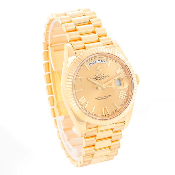Rolex Day-Date 18K Yellow Gold Champagne Dial Watch 228238