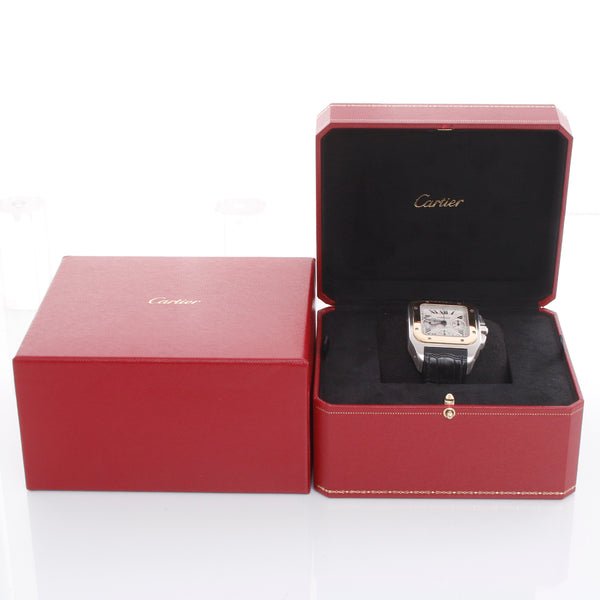 Cartier Santos 100 XL  Chronograph Two Tone Men's Watch 2740 W20091X7