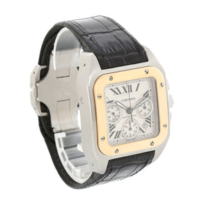 Cartier Santos 100 XL  Chronograph Two Tone Men's Watch 2740 W20091X7
