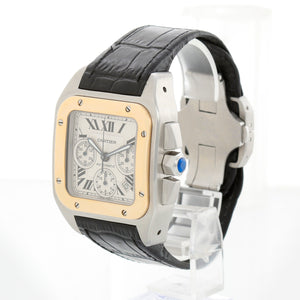 Cartier Santos 100 XL  Chronograph Two Tone Men's Watch 2740 W20091X7