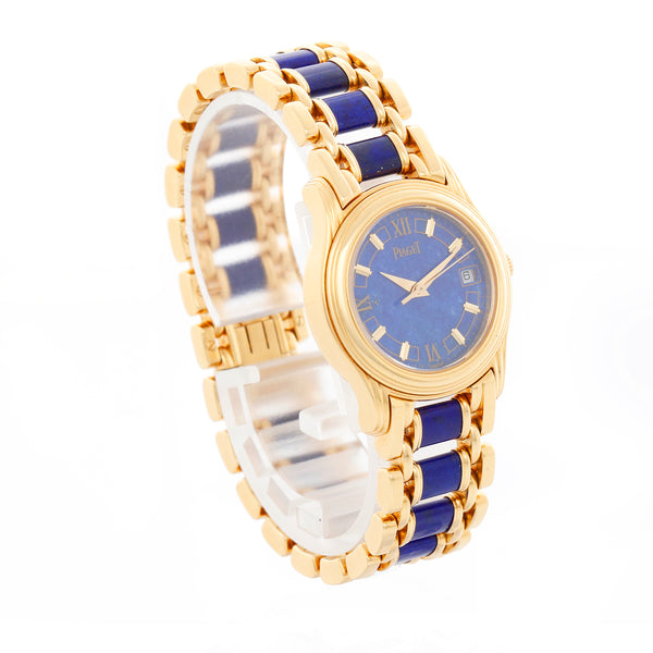 Piaget Polo 18K Yellow Gold Lapis Lazuli Dial & Bracelet Ref. 22001 M 517 D