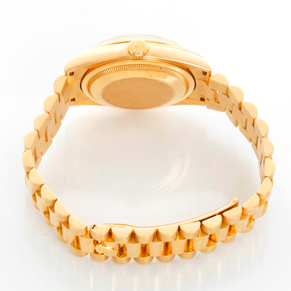 Rolex Day-Date President 18K Yellow Gold Champagne Myriad Dial Watch 118238