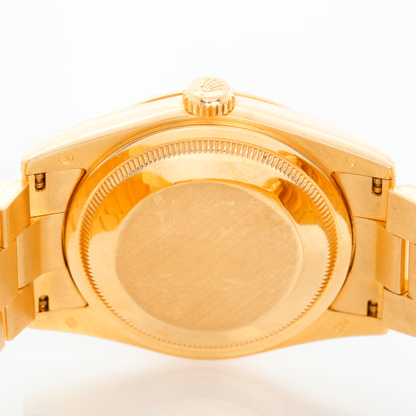 Rolex Day-Date President 18K Yellow Gold Champagne Myriad Dial Watch 118238