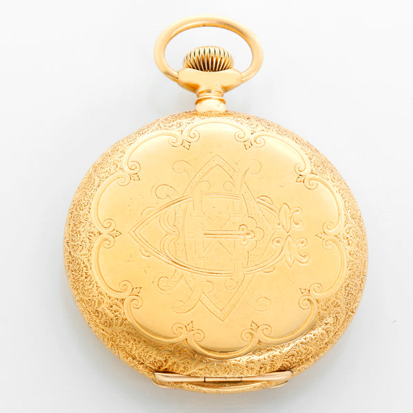 Patek Philippe & Co. 18k Yellow Gold Hunter-Case Pocket Watch Contract Case
