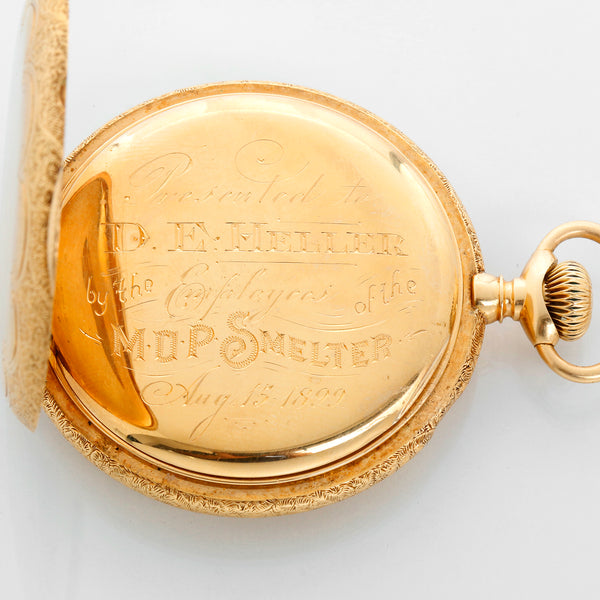 Patek Philippe & Co. 18k Yellow Gold Hunter-Case Pocket Watch Contract Case