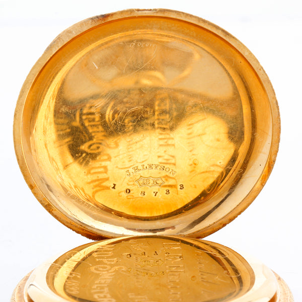 Patek Philippe & Co. 18k Yellow Gold Hunter-Case Pocket Watch Contract Case